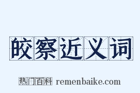 皎察近义词是什么意思的图片